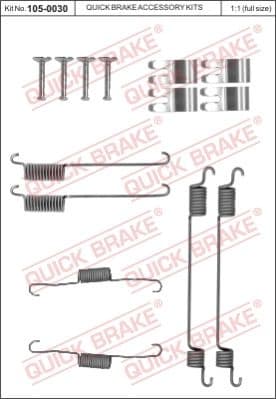 Brake shoes accessory kit 105-0030