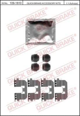 Accessory Kit, disc brake pad 109-1810