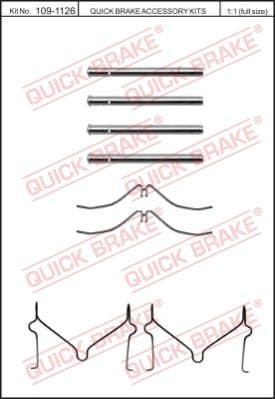 Accessory Kit, disc brake pad 109-1126