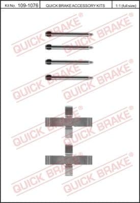 Accessory Kit, disc brake pad 109-1076