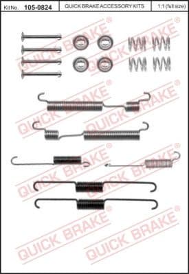 Accessory Kit, brake shoes 105-0824