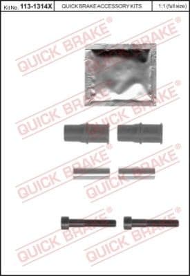 Guide Sleeve Kit, brake caliper 113-1314X