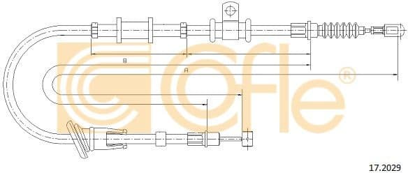 Cable Pull, parking brake 17.2029