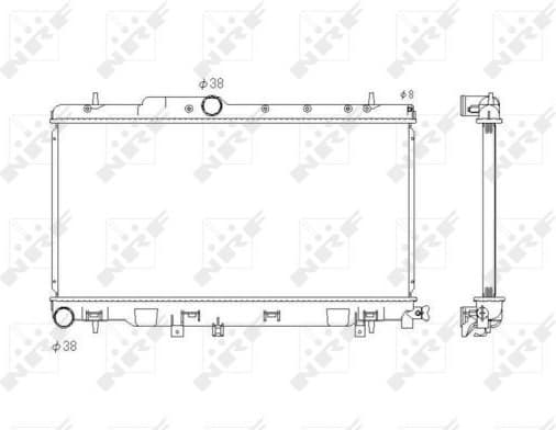 Radiator, engine cooling 53823