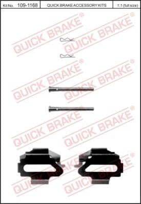 Accessory Kit, disc brake pad 109-1168