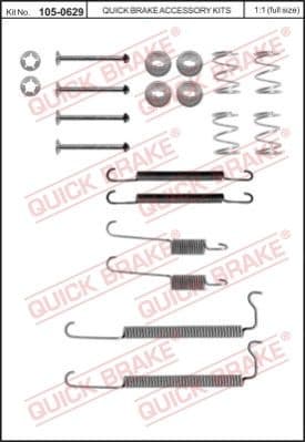 Accessory Kit, brake shoes 105-0629