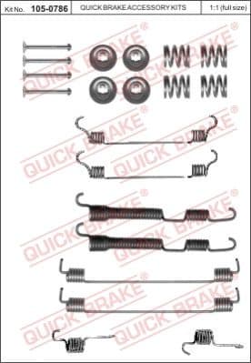 Accessory Kit, brake shoes 105-0786