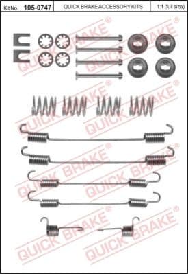 Accessory Kit, brake shoes 1050747