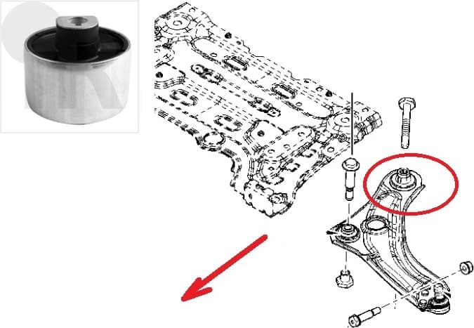 Silentblock front axle 87-10834