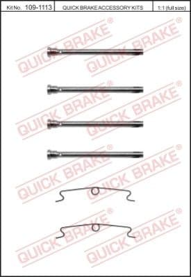 Accessory Kit, disc brake pad 109-1113