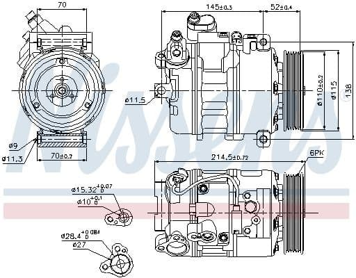 Compressor, air conditioning ** FIRST FIT ** 89214