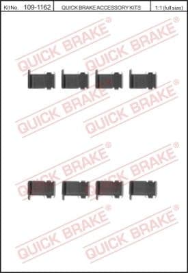 Accessory Kit, disc brake pad 109-1162
