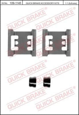Accessory Kit, disc brake pad 109-1145