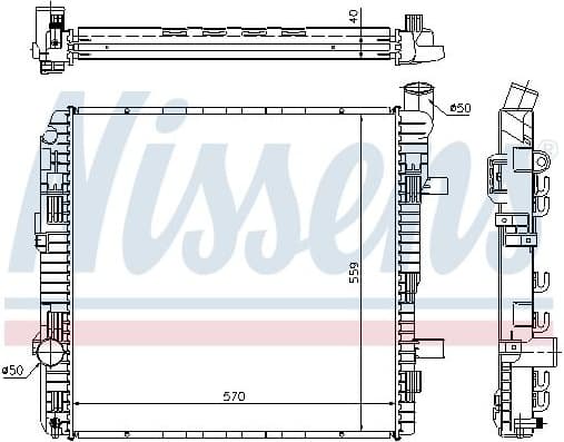 Radiator, engine cooling 62626A