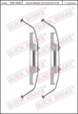 Accessory Kit, disc brake pad 109-1642