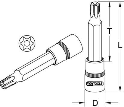 Socket Wrench Insert 917.1299 - image 2
