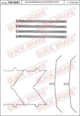 Brake pads accessory kit 109-0003