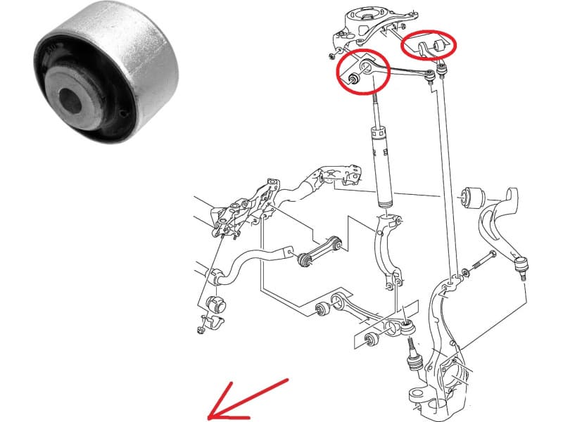 Silentblock front axle 29318 01