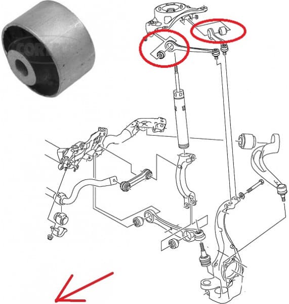 Silentblock front axle 21652949