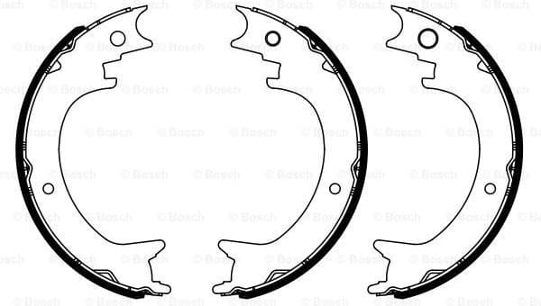 Brake Shoe Set, parking brake 0986487945