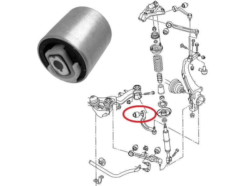 Silentblock front axle 17659 01