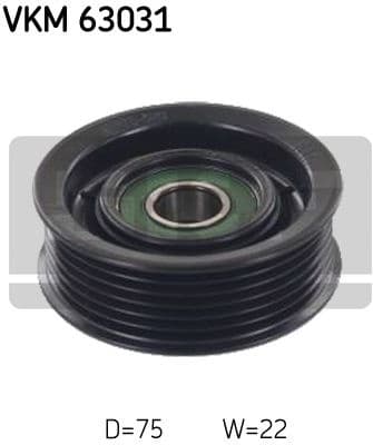 Deflection/Guide Pulley, V-ribbed belt VKM 63031