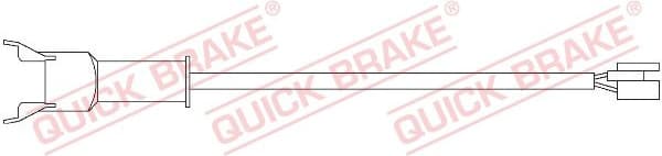 Warning Contact, brake pad wear WS0109A