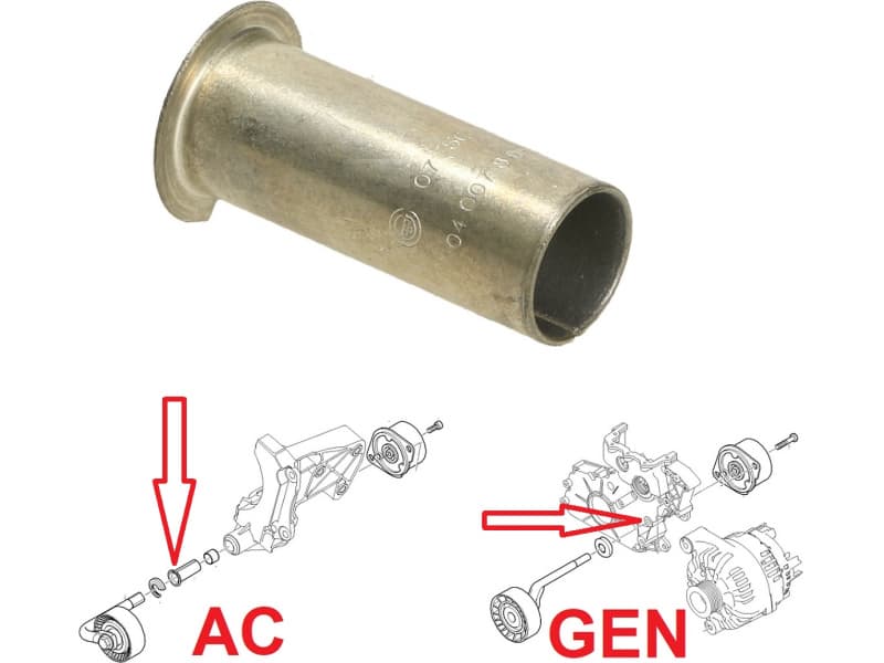 Tensioner axle bushing 64557788089