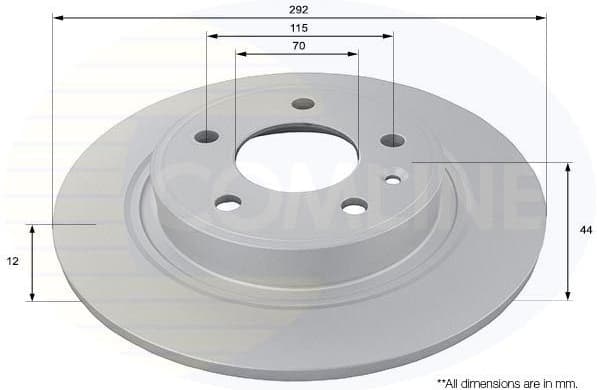 Brake disc, 1pcs REAR ADC1154