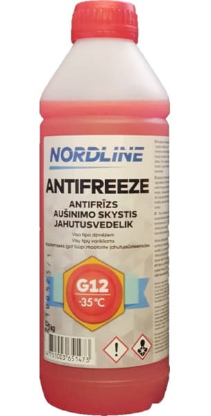 Aušinimo skystis raudonas NORDLINE -35C G12 1kg - NAFR-1