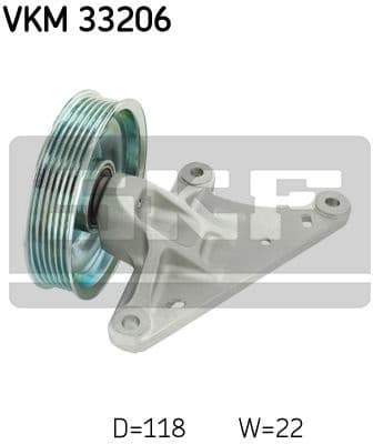 Deflection/Guide Pulley, V-ribbed belt VKM 33206