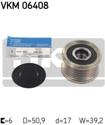 Alternator Freewheel Clutch VKM06408