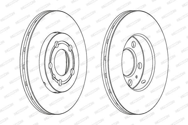 Brake discs kit front (2pcs), Top Quality DDF927C - image 2