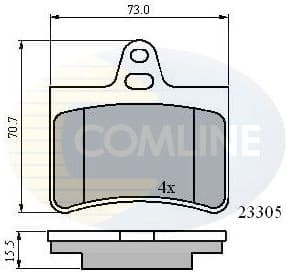 Brake pads rear CBP01122