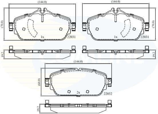 Brake pads front CBP02346