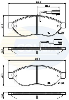 Brake pads front CBP12227