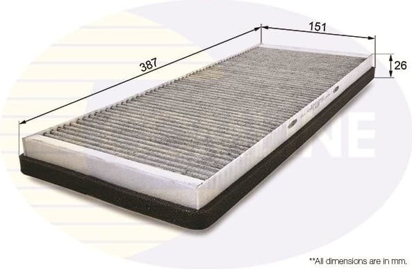 Filter, cabin air EKF125A