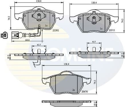 Brake Pad Set, disc brake CBP11111