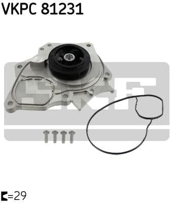 Water Pump, engine cooling VKPC81231