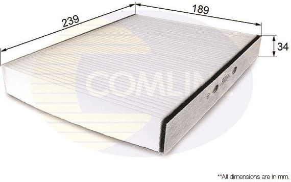 Filter, cabin air EKF121