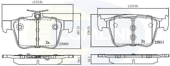 Brake Pad Set, disc brake CBP02157