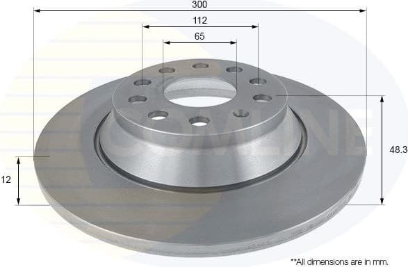 Brake disc, 1pcs REAR ADC2613