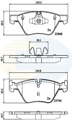 Brake pads front CBP02011