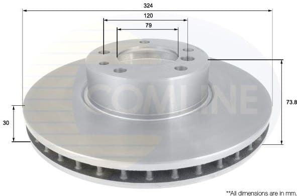 Brake Disc COATED ADC1735V