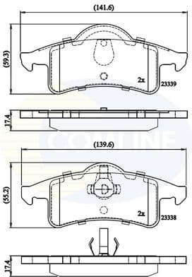 Brake Pad Set, disc brake CBP01231