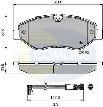 Brake Pad Set, disc brake CBP21555