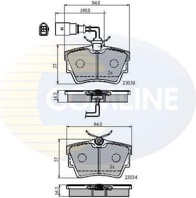 Brake pads rear CBP1874