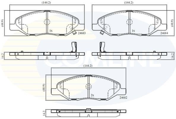 Brake Pad Set, disc brake CBP36044