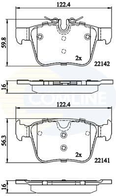 Brake pads rear CBP02255