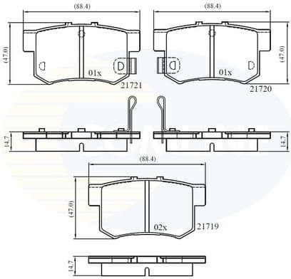 Brake Pad Set, disc brake CBP36049